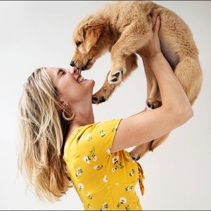 Trendy yellow sun dress